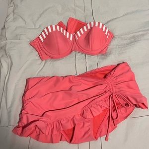 Super Cute Women’s Bikini Swim Suit, Top S & Bottom M